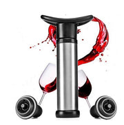 Stainless Steel Wine Saver with 2 Bottle Stoppers